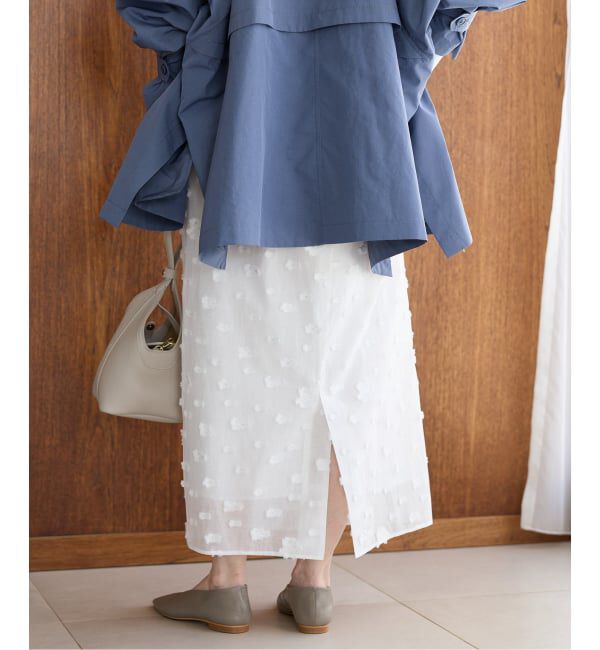 IENA「フラワージャガードタックスカート」|スカート|