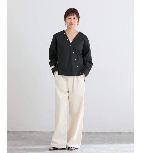 IENA「MA/RE/マレ カシュクールSHIRTS シャツ LIGHT COTTON 104 GR」|シャツ・ブラウス|