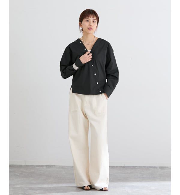 IENA「MA/RE/マレ カシュクールSHIRTS シャツ LIGHT COTTON 104 GR」|シャツ・ブラウス|