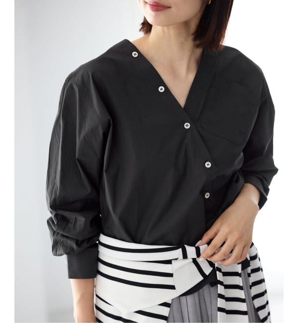 IENA「MA/RE/マレ カシュクールSHIRTS シャツ LIGHT COTTON 104 GR」|シャツ・ブラウス|