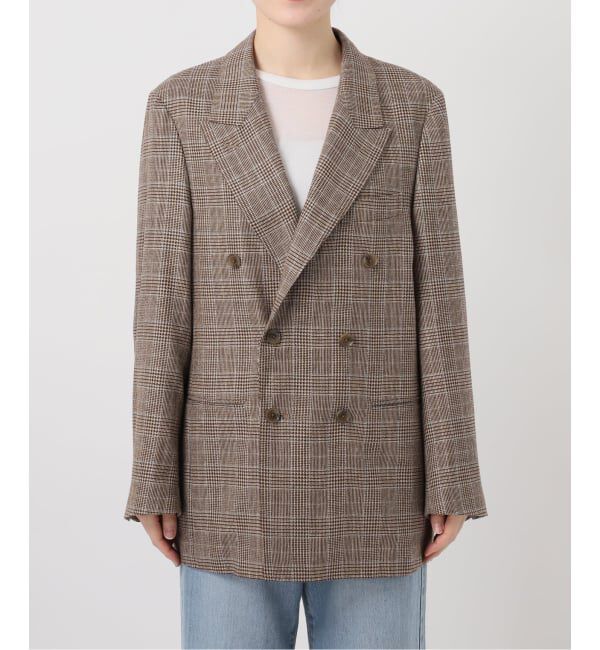 IENA「COUTURE D'ADAM/クチュールドアダム Double JK Prince of Wales 26SS-004」|テーラードジャケット|