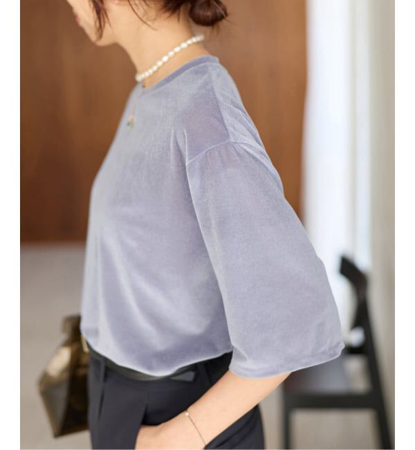 IENA「シアーベロアTシャツ」|Tシャツ・カットソー|