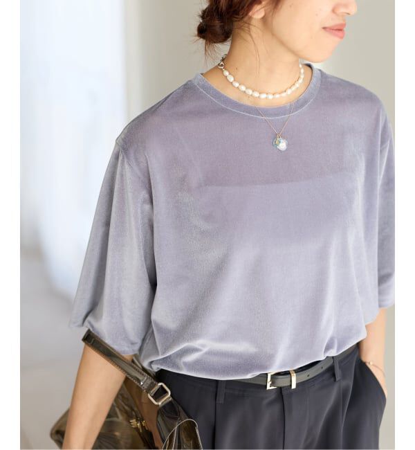 IENA「シアーベロアTシャツ」|Tシャツ・カットソー|