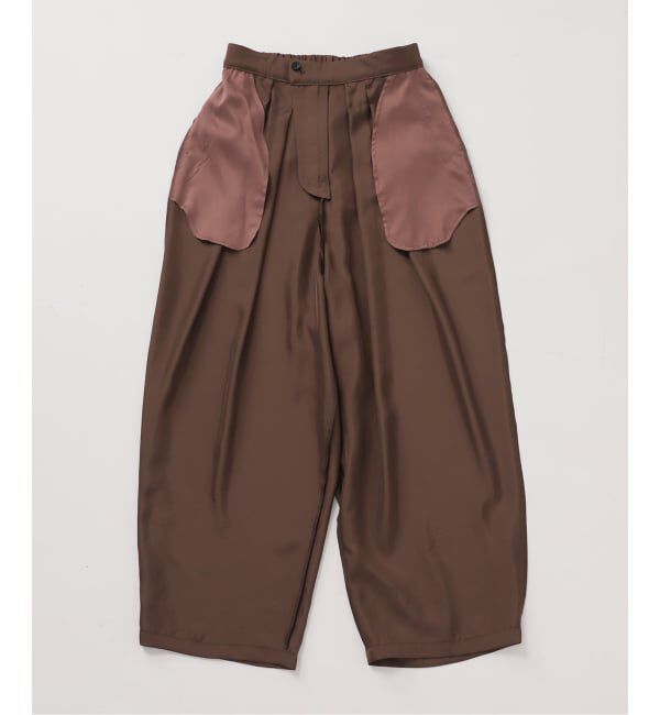 IENA「《洗濯機洗い可》UVカット/接触冷感 ツイルコクーンスラックス」|スラックス|