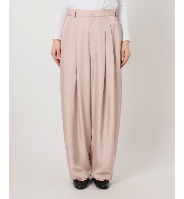 IENA「《洗濯機洗い可》UVカット/接触冷感 ツイルコクーンスラックス」|スラックス|