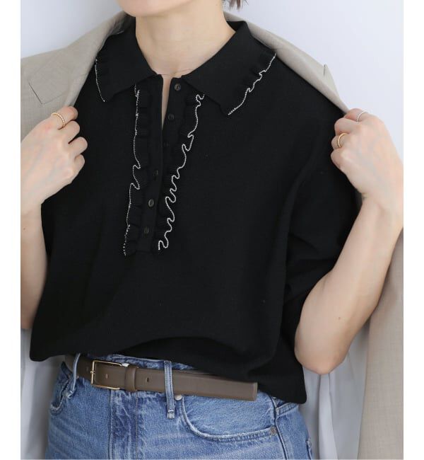 IENA「《追加3予約》フリルプルオーバー」|ニット・セーター|