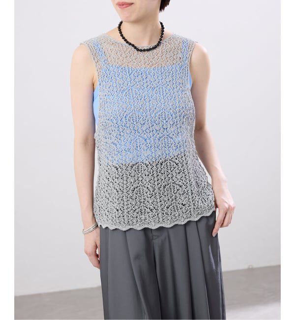 IENA「《追加予約》enrica/エンリカ レースガラKNIT ニット KNIT 225」|ニット・セーター|
