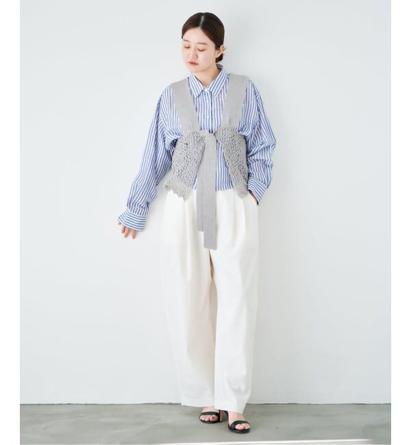 IENA「《追加予約》enrica/エンリカ レースガラKNIT ニット KNIT 225」|ニット・セーター|