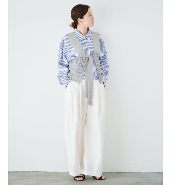 IENA「《追加予約》enrica/エンリカ レースガラKNIT ニット KNIT 225」|ニット・セーター|