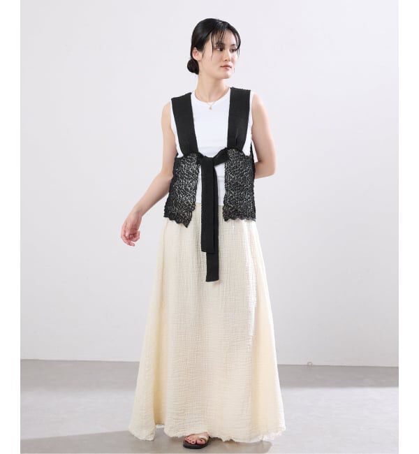 IENA「《追加予約》enrica/エンリカ レースガラKNIT ニット KNIT 225」|ニット・セーター|