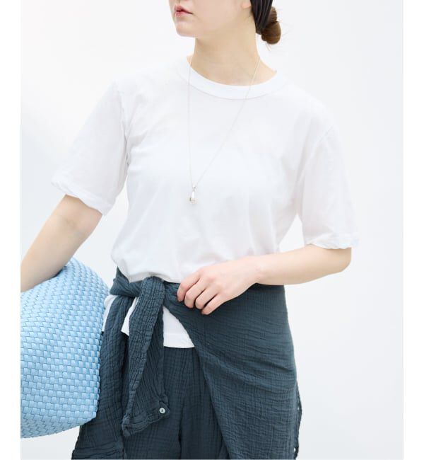 IENA「《予約》ATON/エイトン FRESCA SINGLE JERSEY SS EX Tシャツ」|Tシャツ・カットソー|