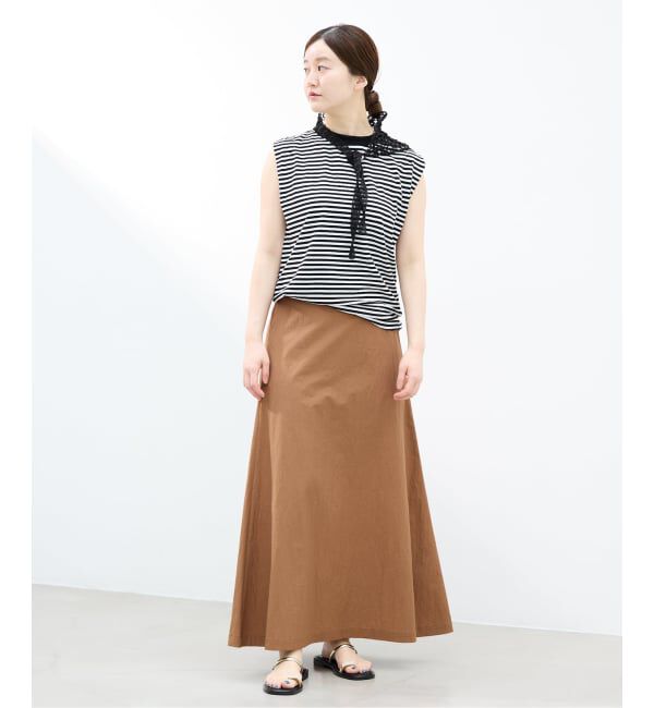 IENA「《予約》ATON/エイトン FRESCA SINGLEJERSEY NS ノースリーブ」|Tシャツ・カットソー|