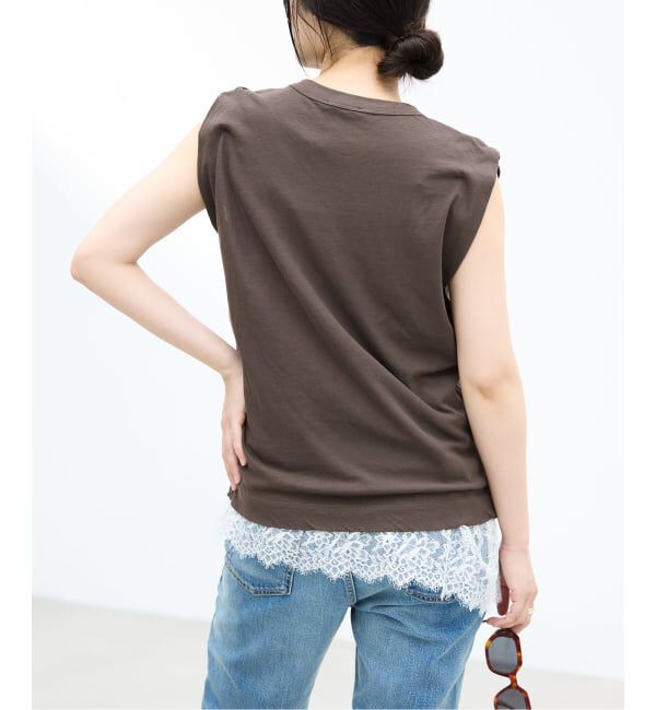 IENA「《予約》ATON/エイトン FRESCA SINGLEJERSEY NS ノースリーブ」|Tシャツ・カットソー|