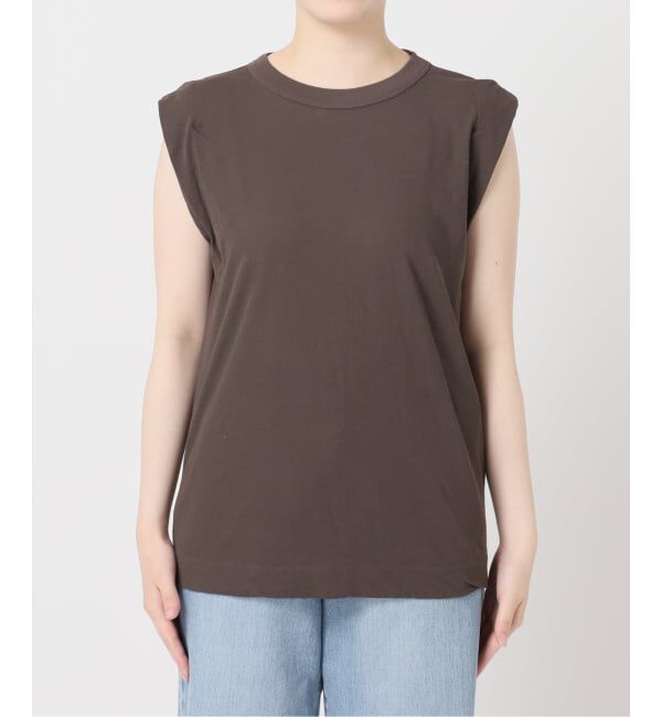 IENA「《予約》ATON/エイトン FRESCA SINGLEJERSEY NS ノースリーブ」|Tシャツ・カットソー|