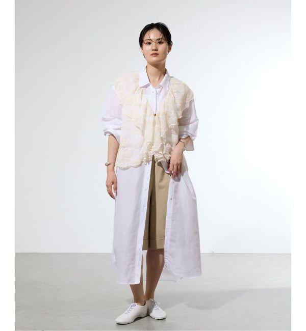 IENA「《予約》スカラレース ラッフルベスト」|ベスト・ジレ|