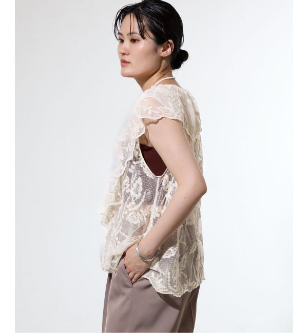 IENA「《予約》スカラレース ラッフルベスト」|ベスト・ジレ|