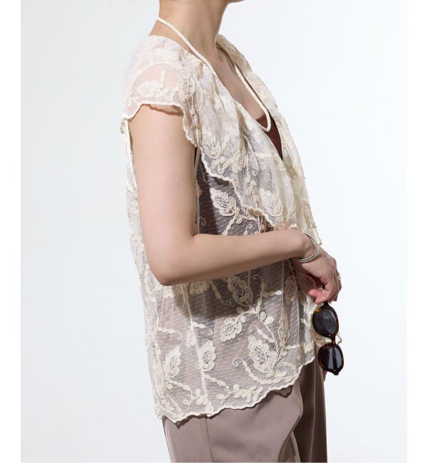 IENA「《予約》スカラレース ラッフルベスト」|ベスト・ジレ|