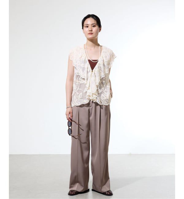 IENA「《予約》スカラレース ラッフルベスト」|ベスト・ジレ|