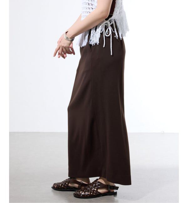 IENA「《予約/接触冷感/防シワ/吸水速乾》ストレッチジョーゼット Iラインスカート」|スカート|