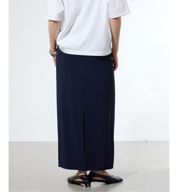 IENA「《予約/接触冷感/防シワ/吸水速乾》ストレッチジョーゼット Iラインスカート」|スカート|