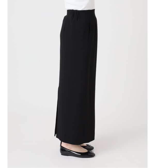 IENA「《予約/接触冷感/防シワ/吸水速乾》ストレッチジョーゼット Iラインスカート」|スカート|