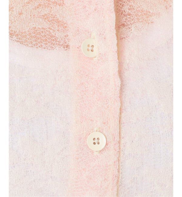 IENA「《予約/一部店舗限定/手洗い可》フラワージャガード シャツプルオーバー」|ニット・セーター|