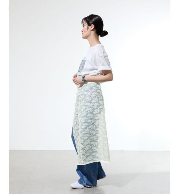 IENA「《予約/一部店舗限定》フラワージャガード ラップスカート」|スカート|