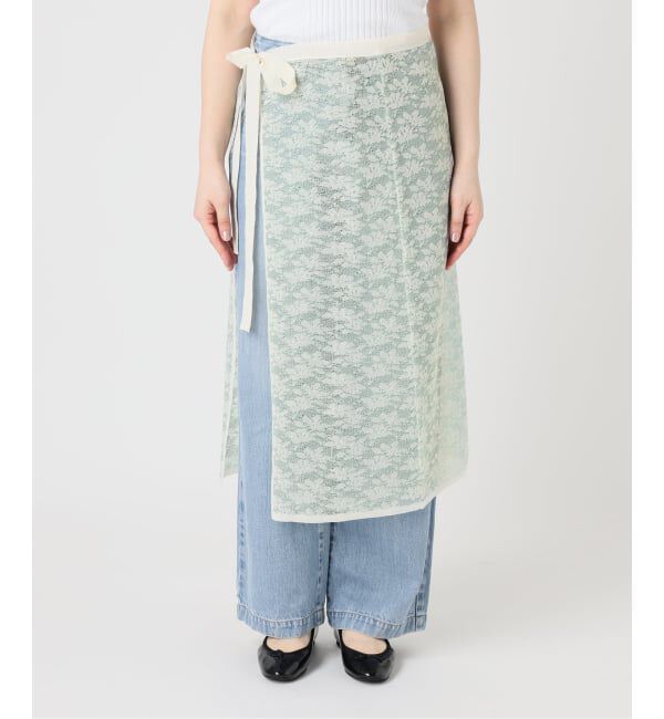 IENA「《予約/一部店舗限定》フラワージャガード ラップスカート」|スカート|