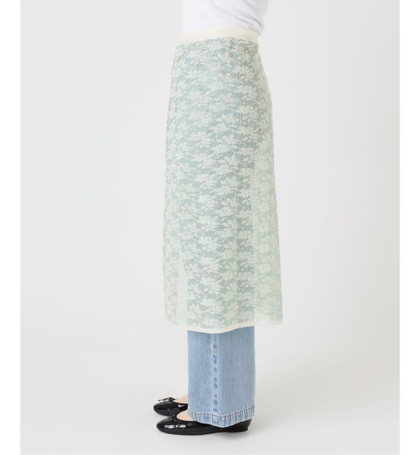 IENA「《予約/一部店舗限定》フラワージャガード ラップスカート」|スカート|