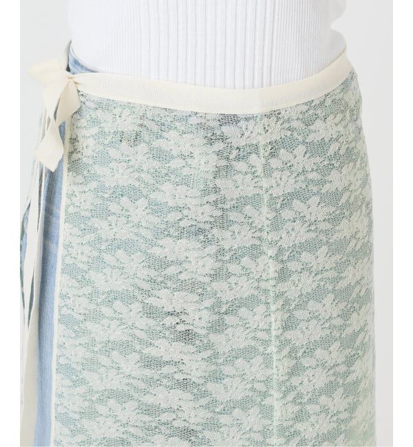 IENA「《予約/一部店舗限定》フラワージャガード ラップスカート」|スカート|