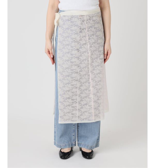 IENA「《予約/一部店舗限定》フラワージャガード ラップスカート」|スカート|