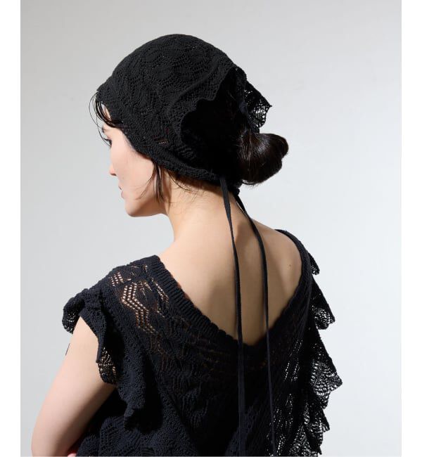 IENA「《予約/一部店舗限定》クロシェニット バンダナ」|バンダナ・スカーフ|