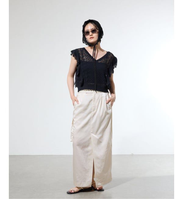 IENA「《予約/一部店舗限定》クロシェニット バンダナ」|バンダナ・スカーフ|