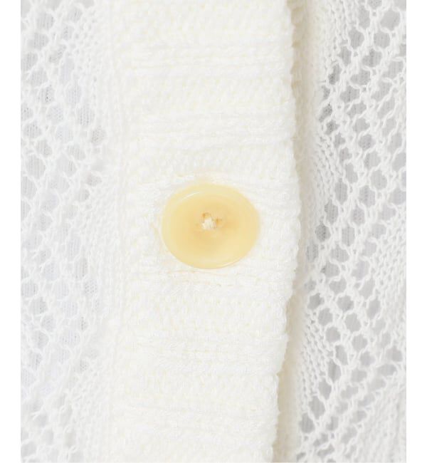 IENA「《予約/一部店舗限定》クロシェニット ミックスショートカーディガン」|カーディガン|