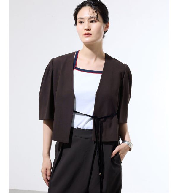 IENA「《セットアップ対応/一部店舗限定》カルゼショート丈パフジャケット」|その他|