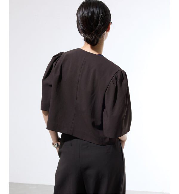 IENA「《セットアップ対応/一部店舗限定》カルゼショート丈パフジャケット」|その他|