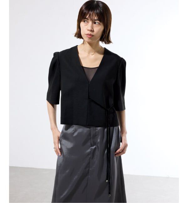 IENA「《セットアップ対応/一部店舗限定》カルゼショート丈パフジャケット」|その他|