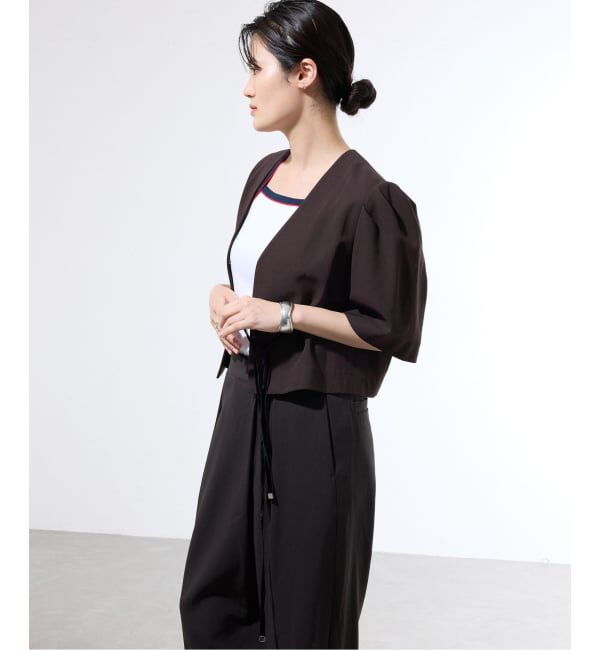 IENA「《セットアップ対応/一部店舗限定》カルゼショート丈パフジャケット」|その他|