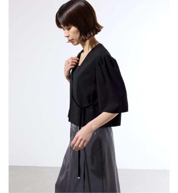 IENA「《セットアップ対応/一部店舗限定》カルゼショート丈パフジャケット」|その他|