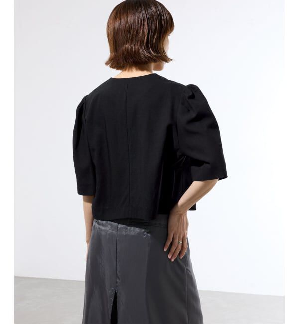 IENA「《セットアップ対応/一部店舗限定》カルゼショート丈パフジャケット」|その他|