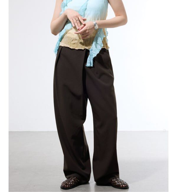 IENA「《セットアップ対応/一部店舗限定》カルゼラップパンツ」|その他|