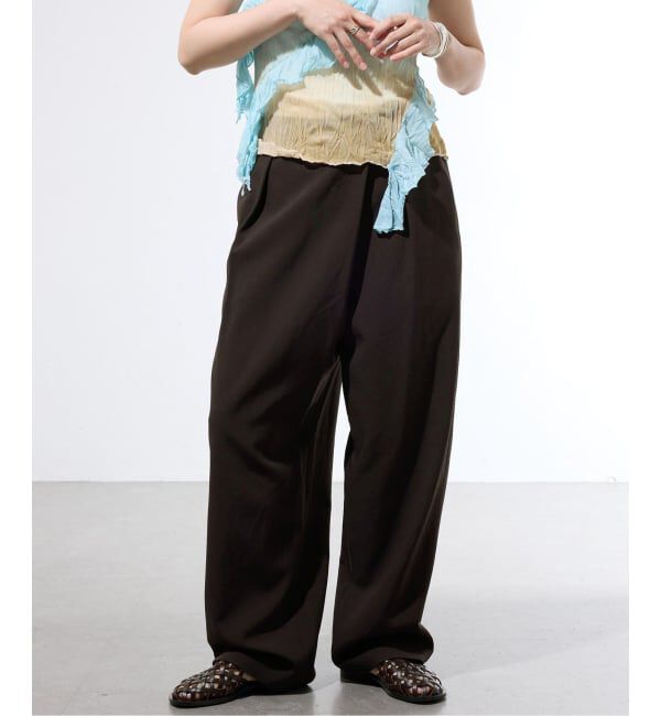 IENA「《セットアップ対応/一部店舗限定》カルゼラップパンツ」|その他|ブラウン