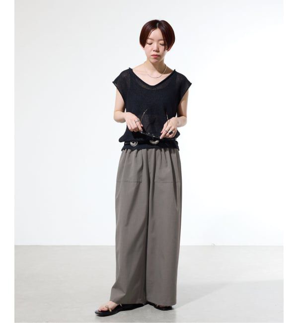 IENA「《一部店舗限定》ウォッシャブルワイドギャザーパンツ」|その他|