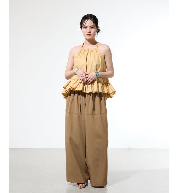 IENA「《一部店舗限定》ウォッシャブルワイドギャザーパンツ」|その他|