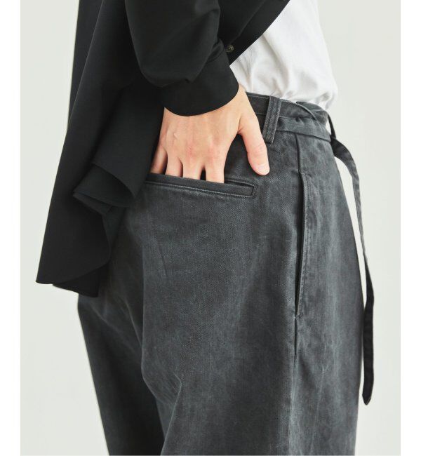 EDIFICE「フェード  ベルテッド トラウザー」|デニム|