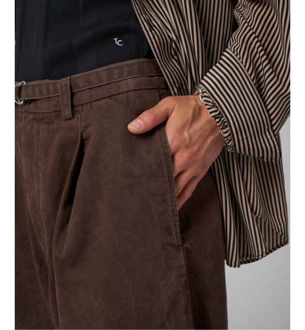 EDIFICE「フェード  ベルテッド トラウザー」|デニム|