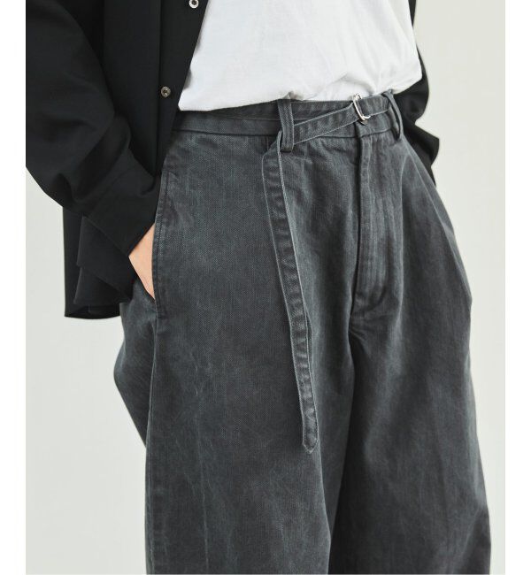 EDIFICE「フェード  ベルテッド トラウザー」|デニム|