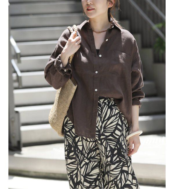 JOURNAL STANDARD relume「《追加2》手洗い可 / カラーリネンオーバーサイズシャツ」|シャツ・ブラウス|