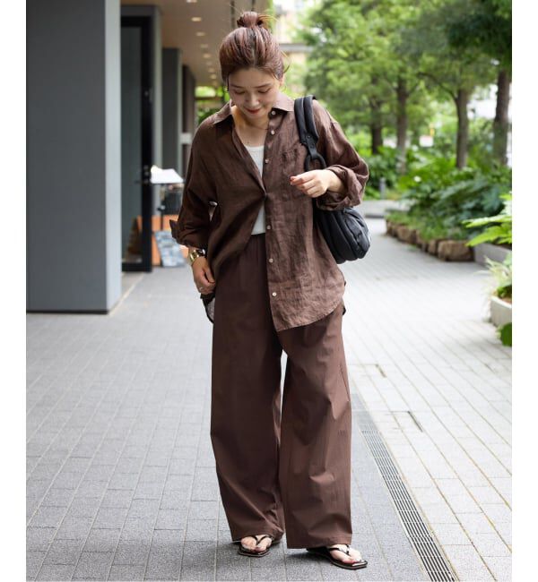 JOURNAL STANDARD「《追加6》【撥水/接触冷感/洗える/UVカット】リネンナイロンストレッチワイドパンツ」|その他|