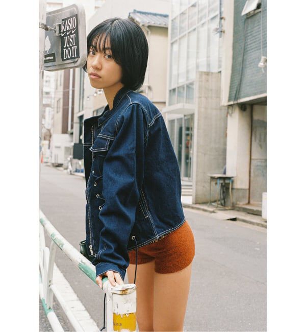 Oriens JOURNAL STANDARD「レースアップデニムジャケット」|デニムジャケット|ブルー A